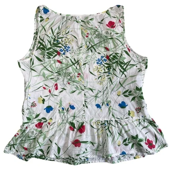 DOROTHY PERKINS FLORAL PEPLUM TANK COTTAGECORE BOTANICAL GARDEN PARTY - SIZE 18 - Picture 4 of 14